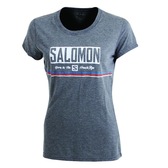 Salomon 1947 SS W T-shirt Dam Svarta | 275861-RZM