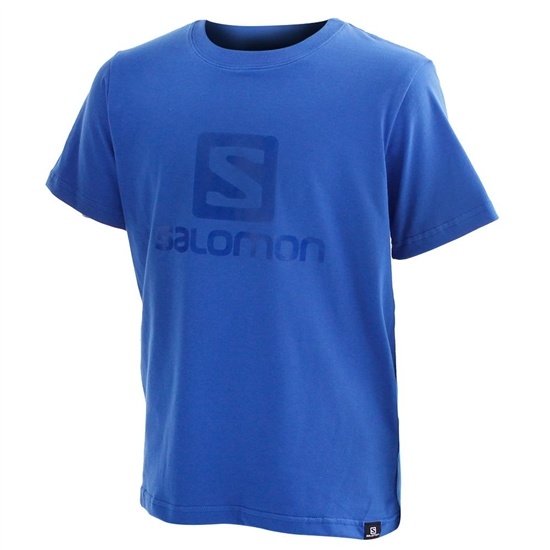 Salomon ACHIEVE SS B T-shirt Barn Blå | 473681-KUE