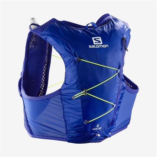 Salomon ACTIVE SKIN 4 SET Trail Running Ryggsäck Herr Blå | 293547-SQH
