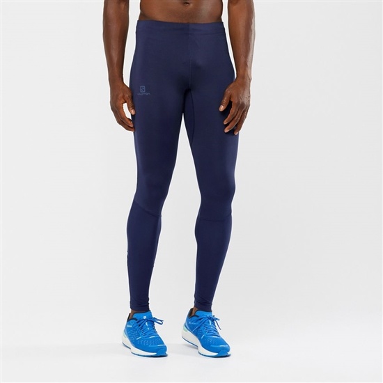 Salomon AGILE LONG Leggings Herr Marinblå | 752690-LWA