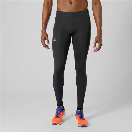 Salomon AGILE LONG Leggings Herr Svarta | 093568-NMF