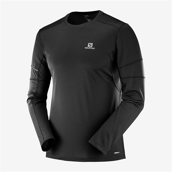 Salomon AGILE LS Löpartopp Herr Svarta | 870649-OFD