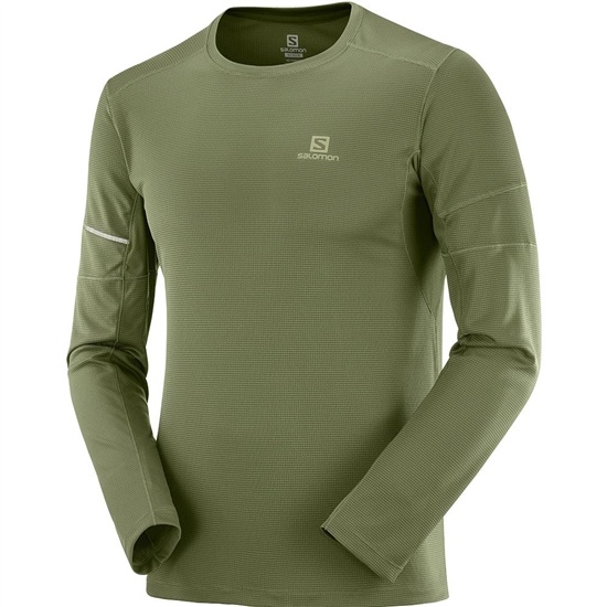 Salomon AGILE LS M T-shirt Herr Olivgröna | 832961-MJI