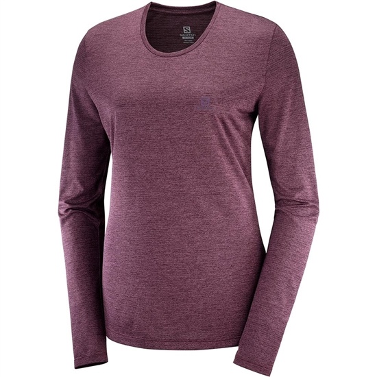 Salomon AGILE LS W Long Sleeve T-shirt Dam Fuchsia | 043679-AFH