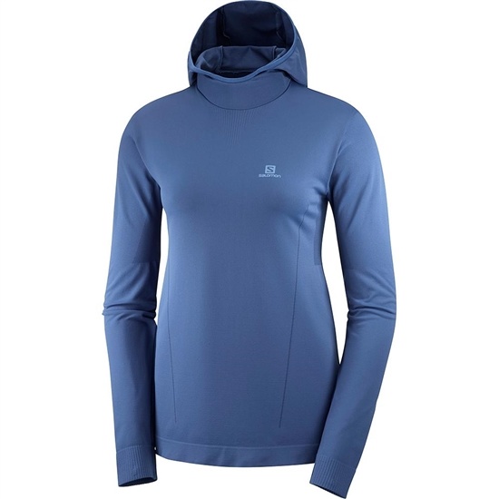 Salomon AGILE MID HOODIE W SEAMLESS Midlayers Hoodie Dam Mörk | 403897-DMZ