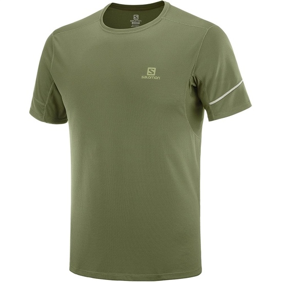 Salomon AGILE SS M T-shirt Herr Olivgröna | 607981-ILB