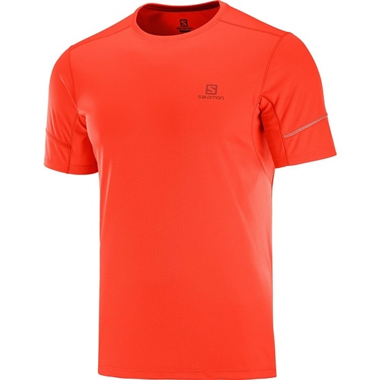 Salomon AGILE SS M T-shirt Herr Orangered | 278045-EFW