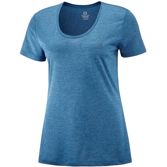 Salomon AGILE SS W T-shirt Dam Blå | 685043-ZCE