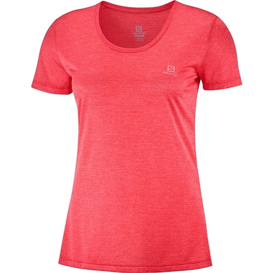 Salomon AGILE SS W T-shirt Dam Orangered | 540138-LOQ