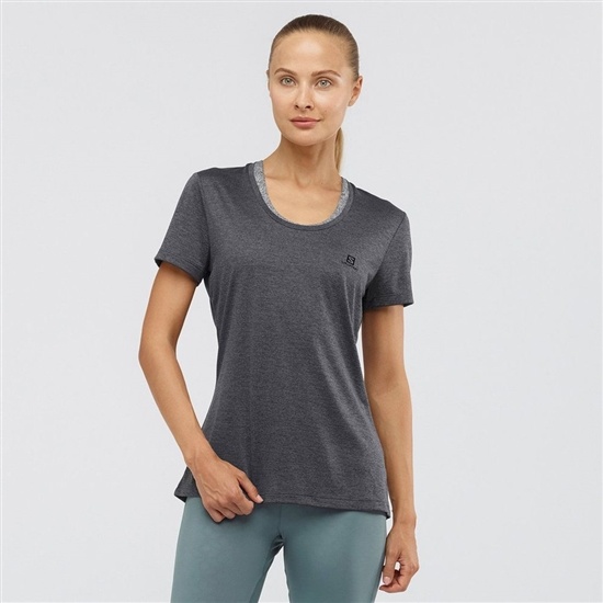 Salomon AGILE T-shirt Dam Svarta | 257183-KRS