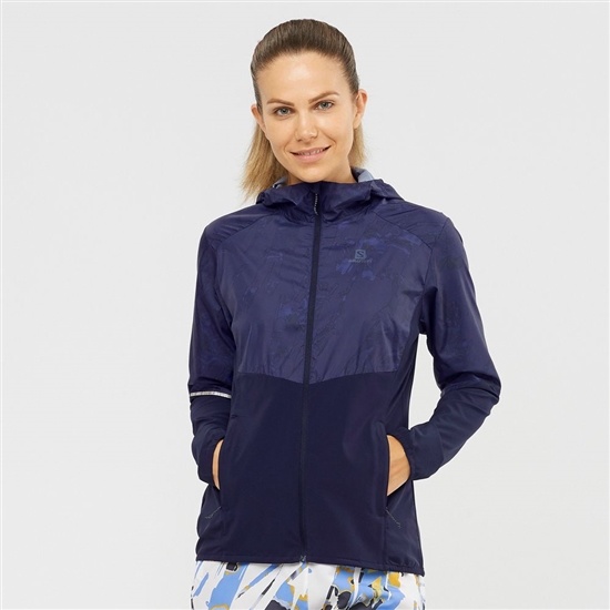 Salomon AGILE WIND Jacka Dam Marinblå | 856301-PHG