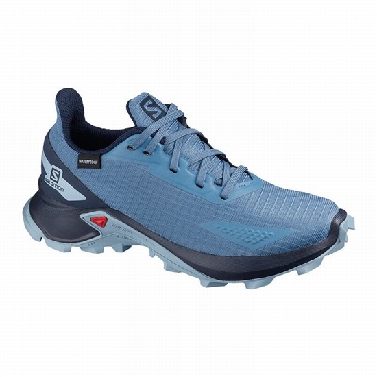 Salomon ALPHACROSS BLAST CLIMASALOMON WATERPROOF Trail löparskor Barn Blue/Navy | 932517-UKL