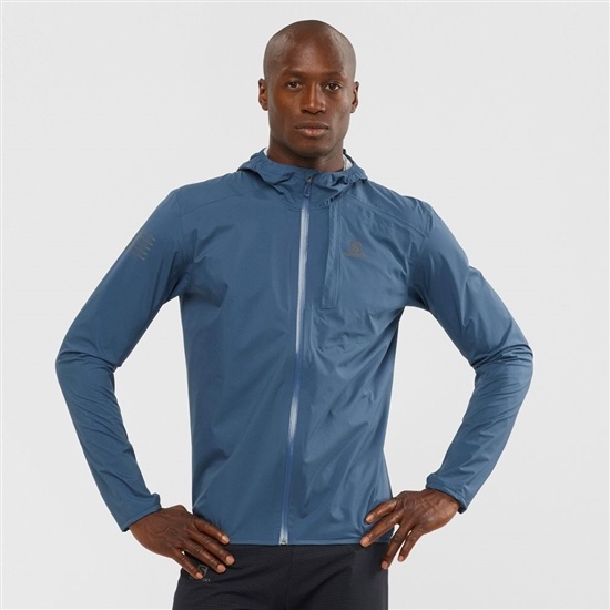 Salomon BONATTI 2.5L Waterproof Jacka Herr Mörk | 795061-TMJ