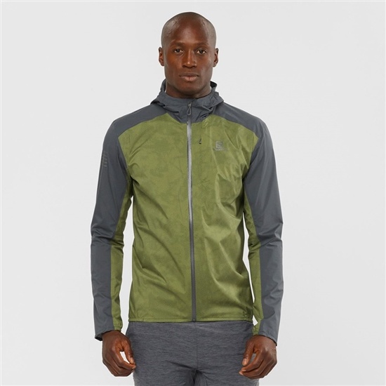 Salomon BONATTI 2.5L Waterproof Jacka Herr Olivgröna | 970831-WXE