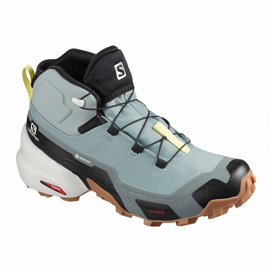 Salomon CROSS HIKE MID GORE-TEX Vandringskängor Dam Gröna | 083219-HAJ