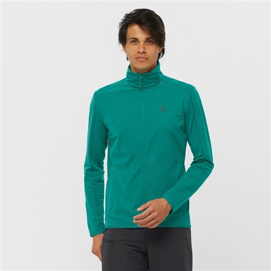 Salomon ESSENTIAL LIGHTWARM Midlayers Sweatshirt Herr Gröna | 284319-SFW