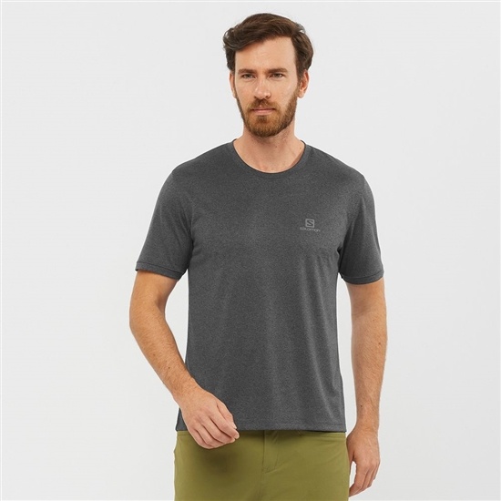 Salomon EXPLORE M Kort Sleeve T-shirt Herr Grå | 176839-TKF
