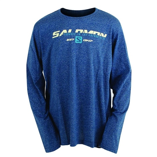 Salomon FAST FORWARD LS B T-shirt Barn Blå | 480512-QKJ