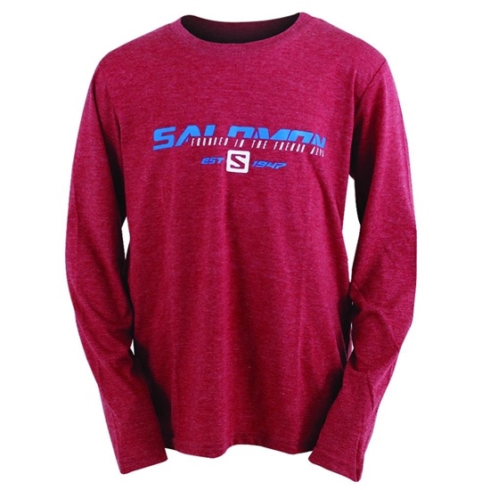Salomon FAST FORWARD LS M T-shirt Herr Röda | 568124-NAK