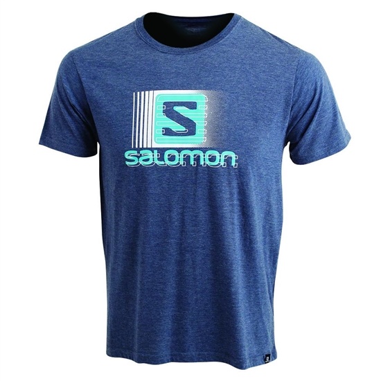 Salomon FLASHBACK SS M T-shirt Herr Mörk | 340165-JZI