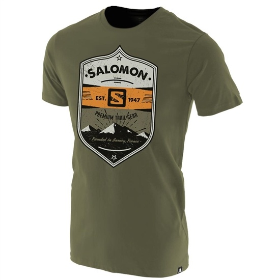 Salomon ISLA SS B T-shirt Barn Olivgröna | 586190-YON