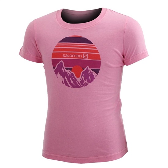 Salomon LEVELS SS G T-shirt Barn Rosa | 185624-DGM
