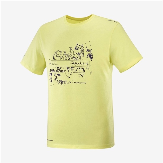 Salomon OUTLIFE GRAPHIC SALOMONOTONE SS M Kort Sleeve T-shirt Herr Gula | 954102-AFZ