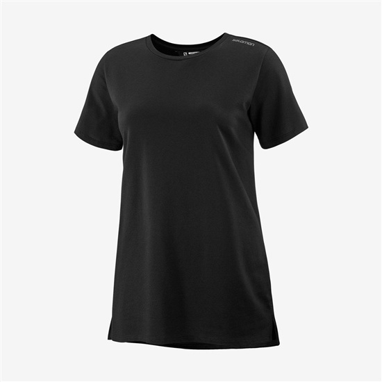 Salomon OUTLIFE LAYERING W Kort Sleeve T-shirt Dam Svarta | 291863-RHD