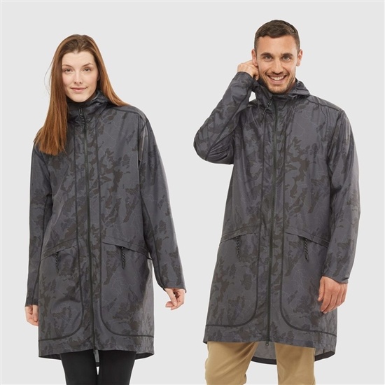 Salomon OUTLIFE LONG PACKABLE Wind Breakers Jacka Dam Svarta | 570316-JRD