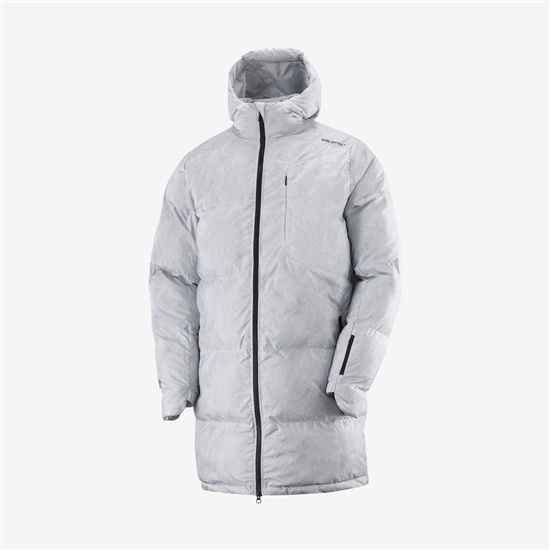 Salomon OUTLIFE PACKABLE LONG PUFFER JKT U Insulated Jacka Herr Grå | 239714-QRI