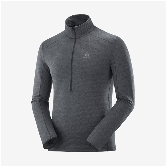 Salomon OUTLINE Midlayers Sweatshirt Herr Svarta | 548931-FQC