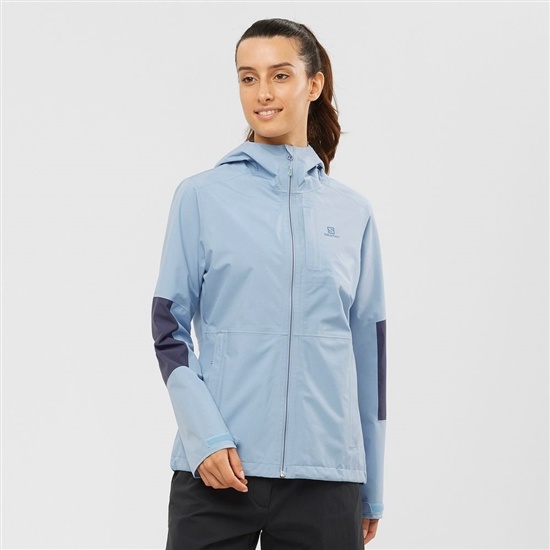 Salomon OUTRACK WATERPROOF 2.5L Jacka Dam Blå | 815340-GWH