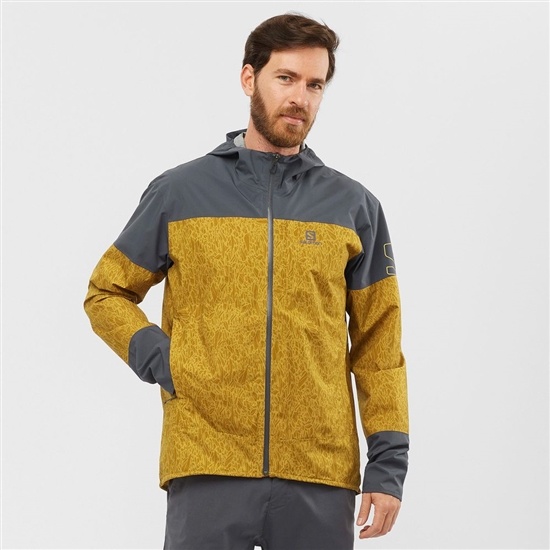 Salomon OUTRACK WATERPROOF 2.5L Jacka Herr Gula | 527698-RAE
