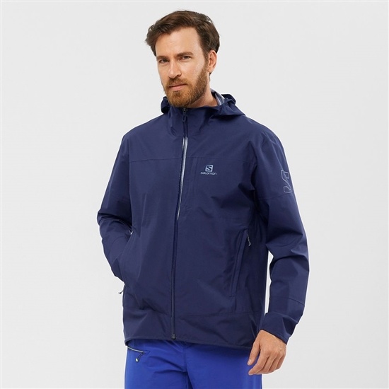 Salomon OUTRACK WATERPROOF 2.5L Jacka Herr Marinblå | 950263-HKA