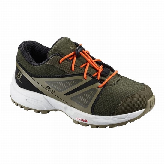 Salomon SENSE CLIMASALOMON WATERPROOF Trail löparskor Barn Svarta | 689410-QRA