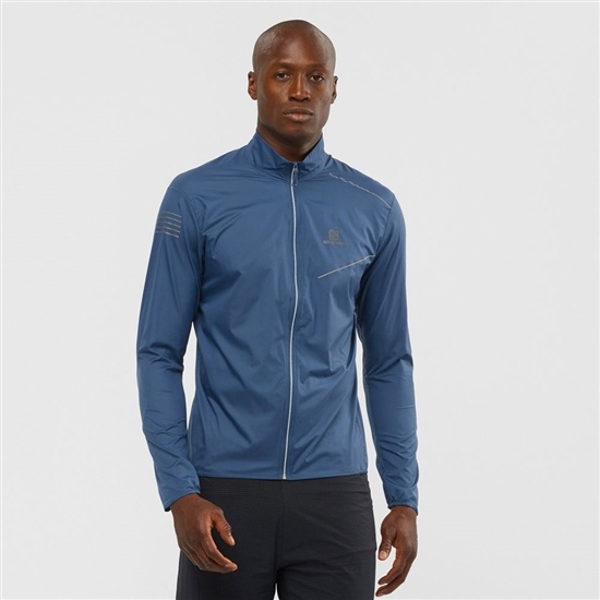 Salomon SENSE M Vindtät T Shirt Herr Mörk | 362591-ADV