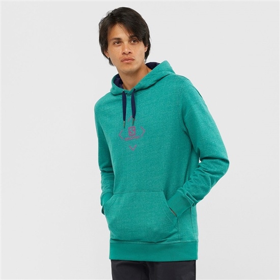 Salomon SHIFT HOODIE M Midlayers Hoodie Herr Gröna | 483196-MRY