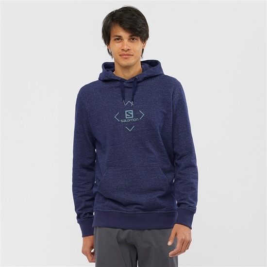 Salomon SHIFT HOODIE M Midlayers Hoodie Herr Marinblå | 504287-WCF
